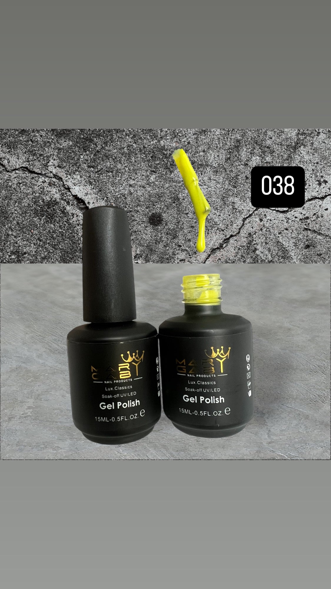 Gel Polish 15ml No. 038 Curado en Lámpara
