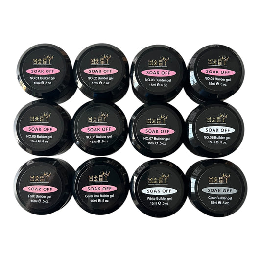Set Builder gel de 15ml pieces 12